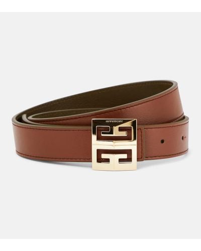 Givenchy 4g Leather Belt - Brown