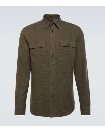 Ralph Lauren Purple Label Camisa de algodon a cuadros - Verde