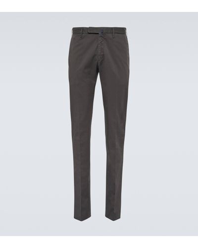 Incotex Cotton-blend Slim Trousers - Grey