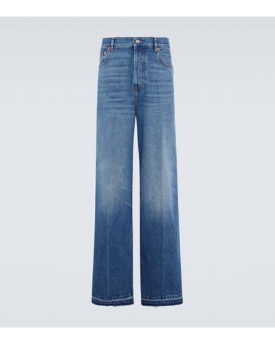 Valentino Mid-rise Wide-leg Jeans - Blue