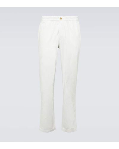 Polo Ralph Lauren Pantalones tapered en mezcla de algodon - Blanco