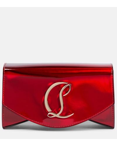 Christian Louboutin Loubi54 Patent Leather Shoulder Bag - Red
