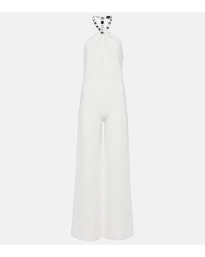 Galvan London Globe Cleopatra Embellished Jumpsuit - White