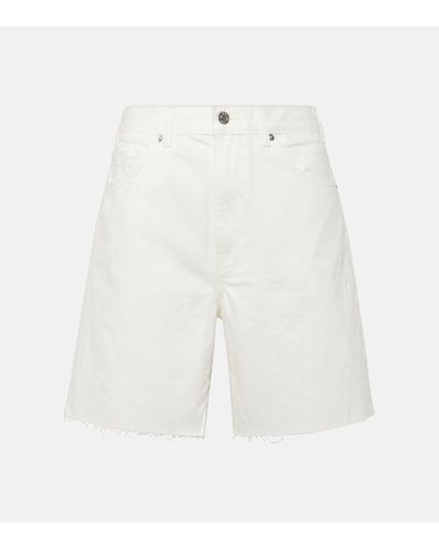 Nili Lotan Russel High-rise Denim Shorts - White