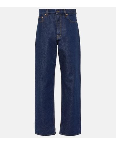 Gucci High-Rise Wide-Leg Jeans - Blau