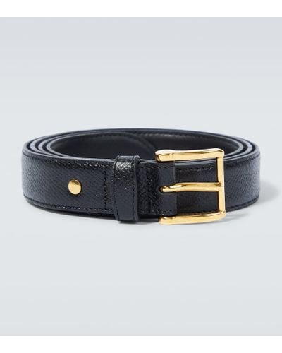 Ami Paris Paris 25mm Leather Belt - Blue
