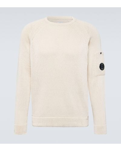 C.P. Company Compact-knit Cotton Jumper - White