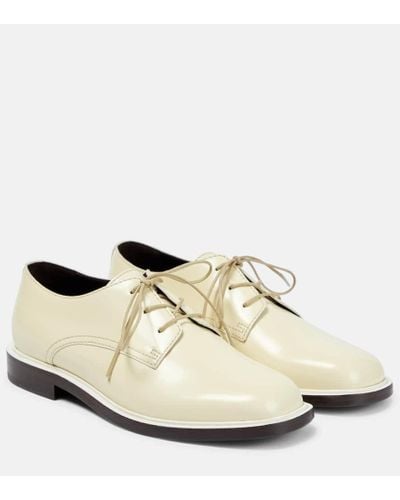 The Row Jules Leather Derby Shoes - White