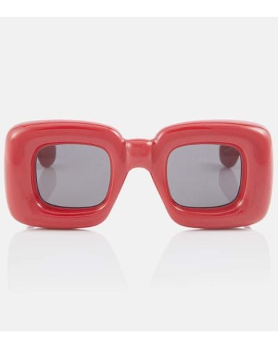 Loewe Eckige Sonnenbrille Inflated - Rot