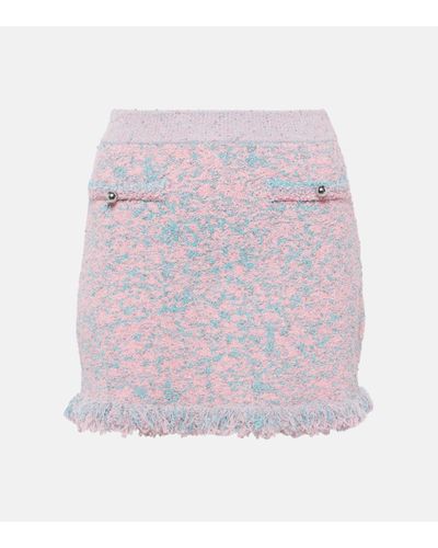 Rabanne Tweed Miniskirt - Pink