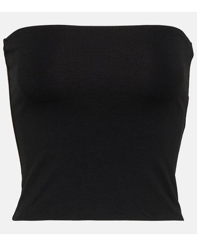 Brunello Cucinelli Top tubo de mezcla de algodon - Negro