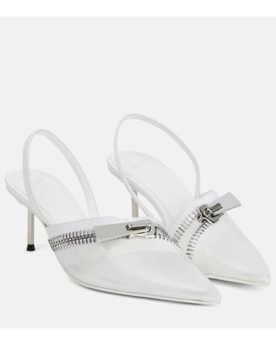 Coperni Clear Zip Pvc Slingback Court Shoes - White