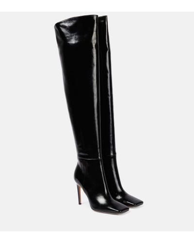 Gianvito Rossi Christina Leather Over-the-knee Boots - Black