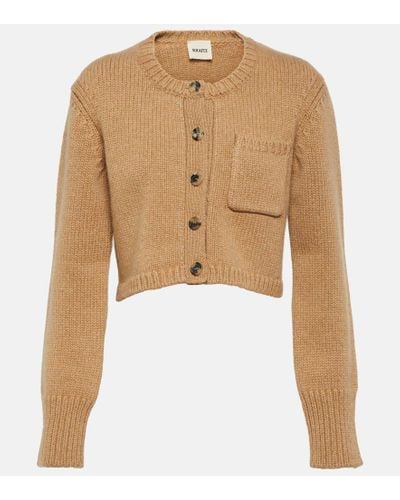 Khaite Cardigan cropped Lavan in cashmere - Neutro