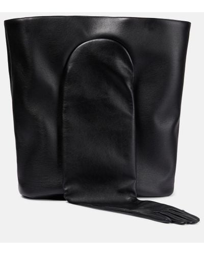 Balenciaga Glove Large Leather Tote Bag - Black