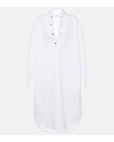 Khaite Robe chemise Seffi en coton - Blanc