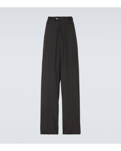 Balenciaga Pantalon ample Skater en laine melangee - Noir