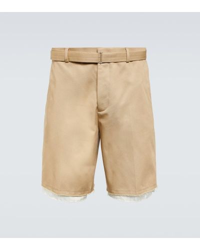 Lanvin Cotton Bermuda Shorts - Natural