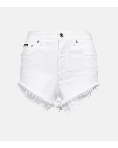 Dolce & Gabbana Portofino shorts de algodon y seda - Blanco