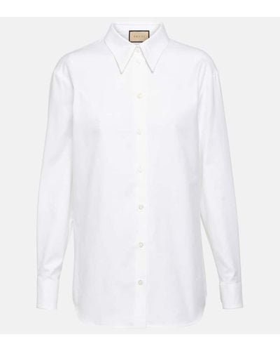 Gucci Hemd aus Baumwollpopeline - Weiß