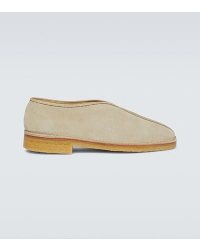 Lemaire Suede Slip-on Shoes - Natural