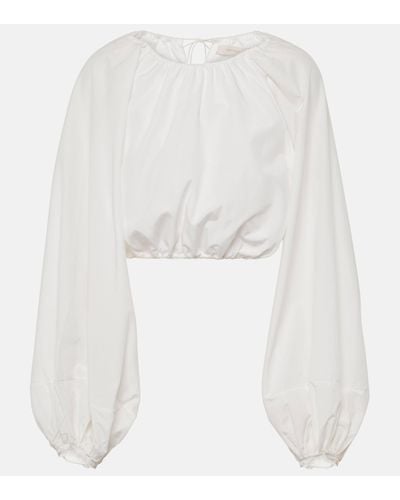 Faithfull The Brand X Monikh Pereira Silk And Cotton Crop Top - White