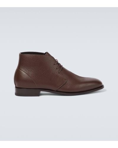 Manolo Blahnik Berwick Leather Desert Boots - Brown