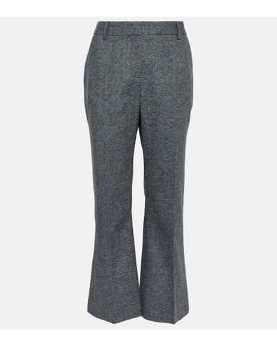 Altuzarra Fossett Wool-blend Bootcut Pants - Gray