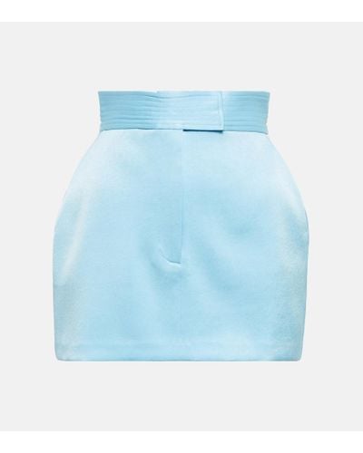 Alex Perry Minifalda Lark de crepe satinado - Azul
