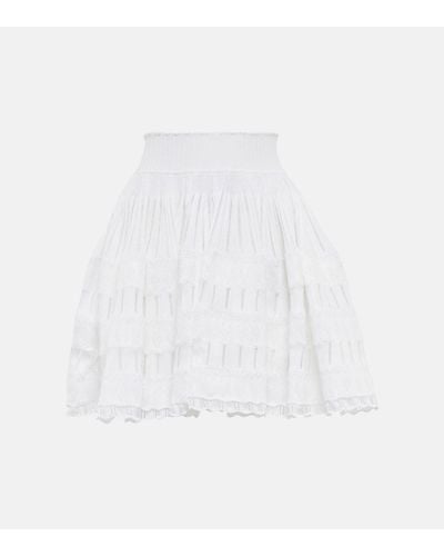 Alaïa Minifalda Crinoline plisada - Blanco