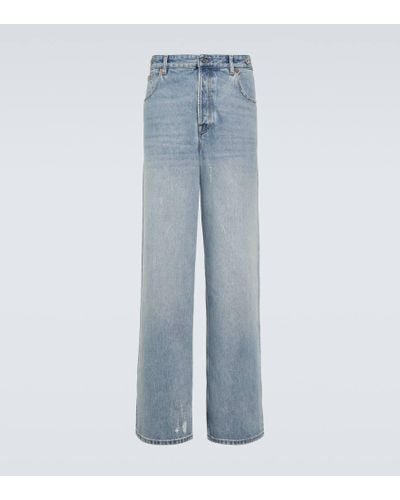 Valentino Low-Rise Straight Jeans - Blau