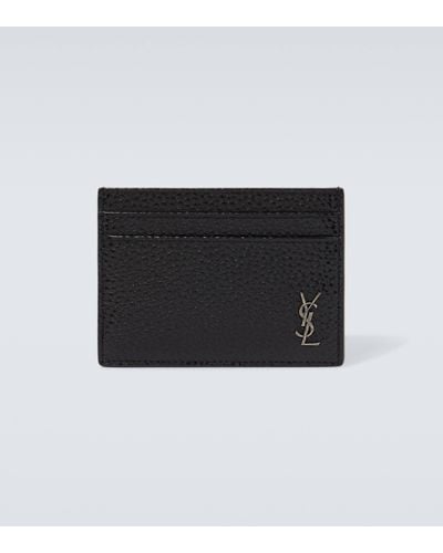 Saint Laurent Leather Card Holder - Black