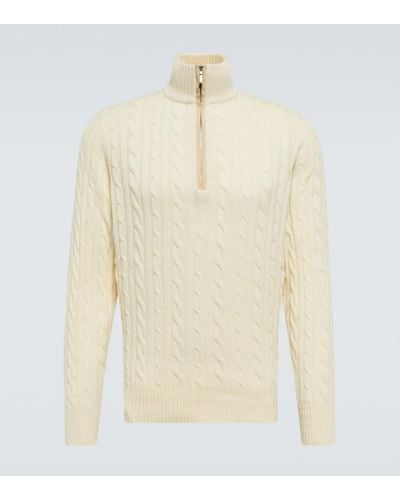 Loro Piana Pullover Treccia aus Kaschmir - Natur