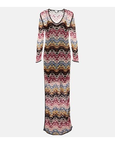 Etro Open-knit Maxi Dress - Multicolour