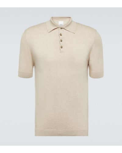 Allude Cotton And Silk-blend Polo Shirt - Natural