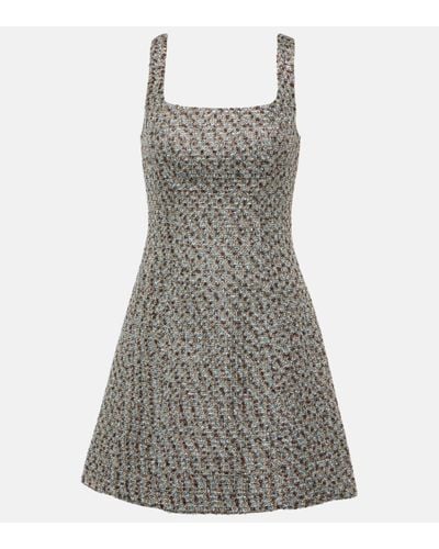 Veronica Beard Delphine Tweed Minidress - Grey