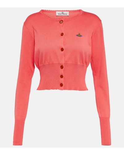 Vivienne Westwood Bea Cropped Cotton Cardigan - Red