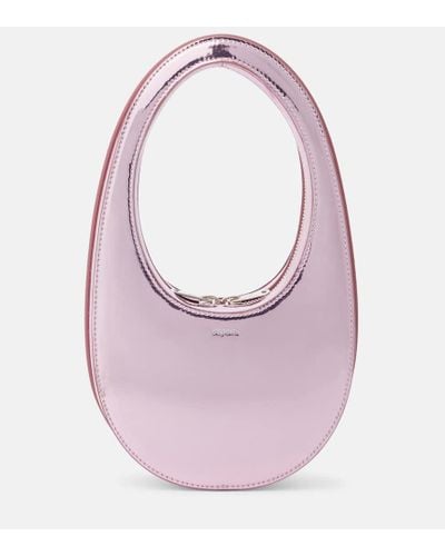 Coperni Swipe Mini Metallic Shoulder Bag - Pink