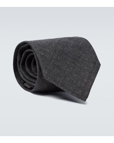 Prada Corbata de lana - Gris