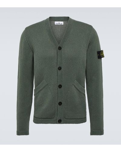 Stone Island Cotton Cardigan - Green