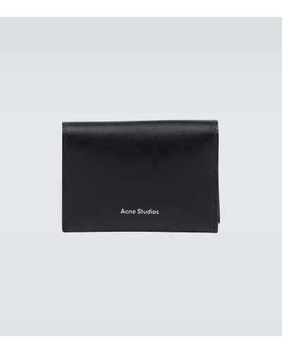 Acne Studios Tarjetero de piel plegable - Negro