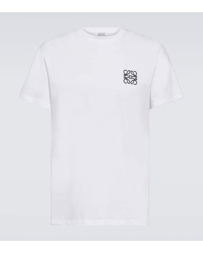 Loewe T-shirt in jersey di cotone anagrammato - Bianco
