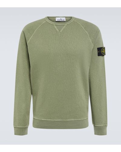 Stone Island Cotton Malfile Sweatshirt - Green