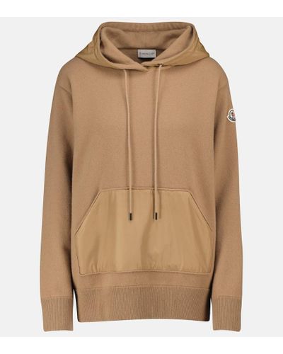 Moncler Wool And Cashmere Hoodie - Brown
