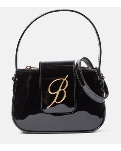 Blumarine Small Patent Leather Shoulder Bag - Black