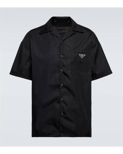 Prada Camisa de Re-Nylon - Negro