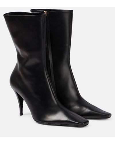 The Row Bottines Shrimpton en cuir - Noir