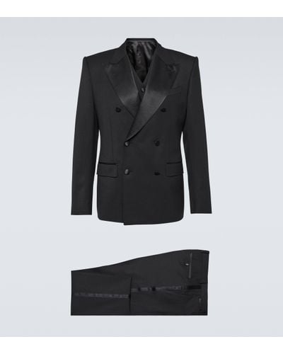 Dolce & Gabbana Costume en laine melangee - Noir
