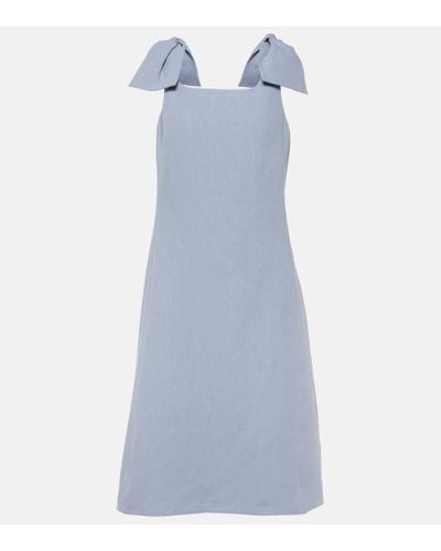 Chloé Linen Midi Dress - Blue