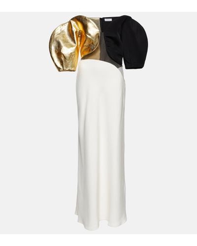 Gabriela Hearst Hyacinth Off-shoulder Silk Gown - White